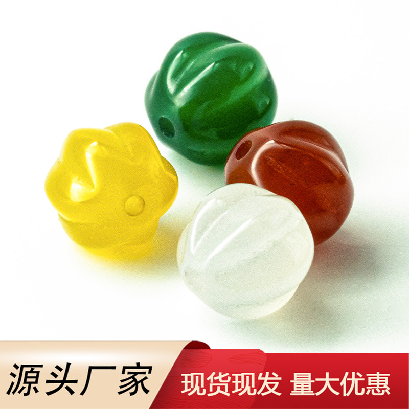 厂家直供红玛瑙南瓜珠手链发簪diy饰品配件玛瑙散珠珠宝配件批发
