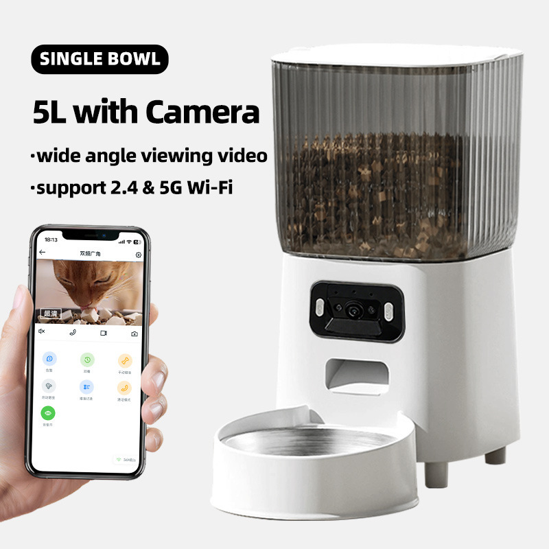 ペットと犬用のダブルボウル猫自動給餌器、猫と犬用のリモートタイミングと定量給餌機、スマートファクトリーを監視|undefined