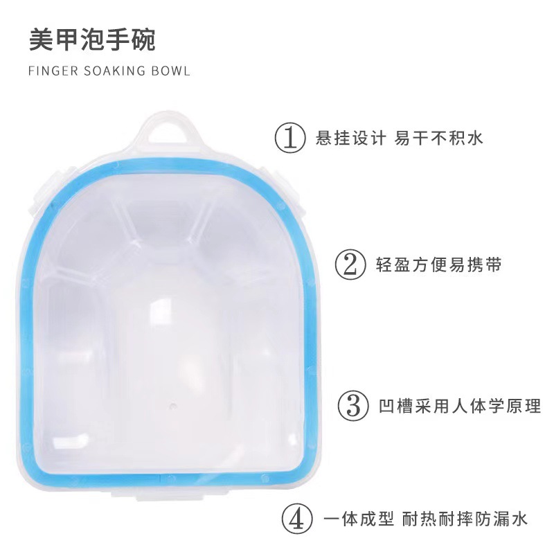 Nuevas herramientas de uñas mano tazón doble capa aislamiento mano tazón ablandamiento piel muerta mano tazón suministros de uñas ablandamiento muerto