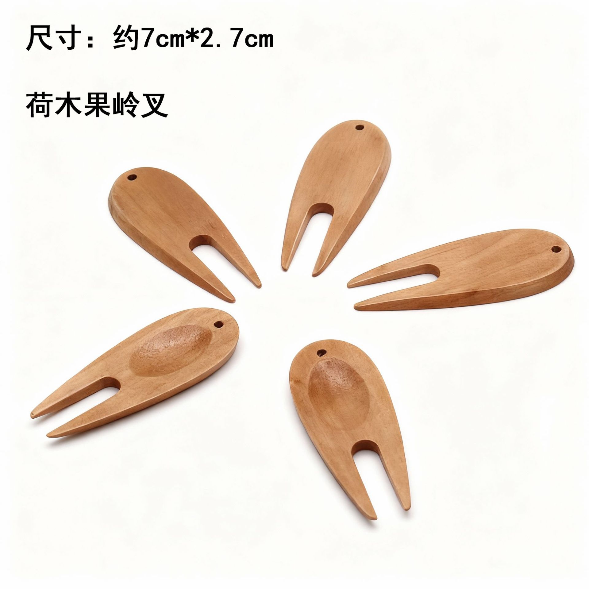 Factory direct supply of wooden golf green forks, bamboo golf fork repair tools, golf supplies, and outdoor accessories.