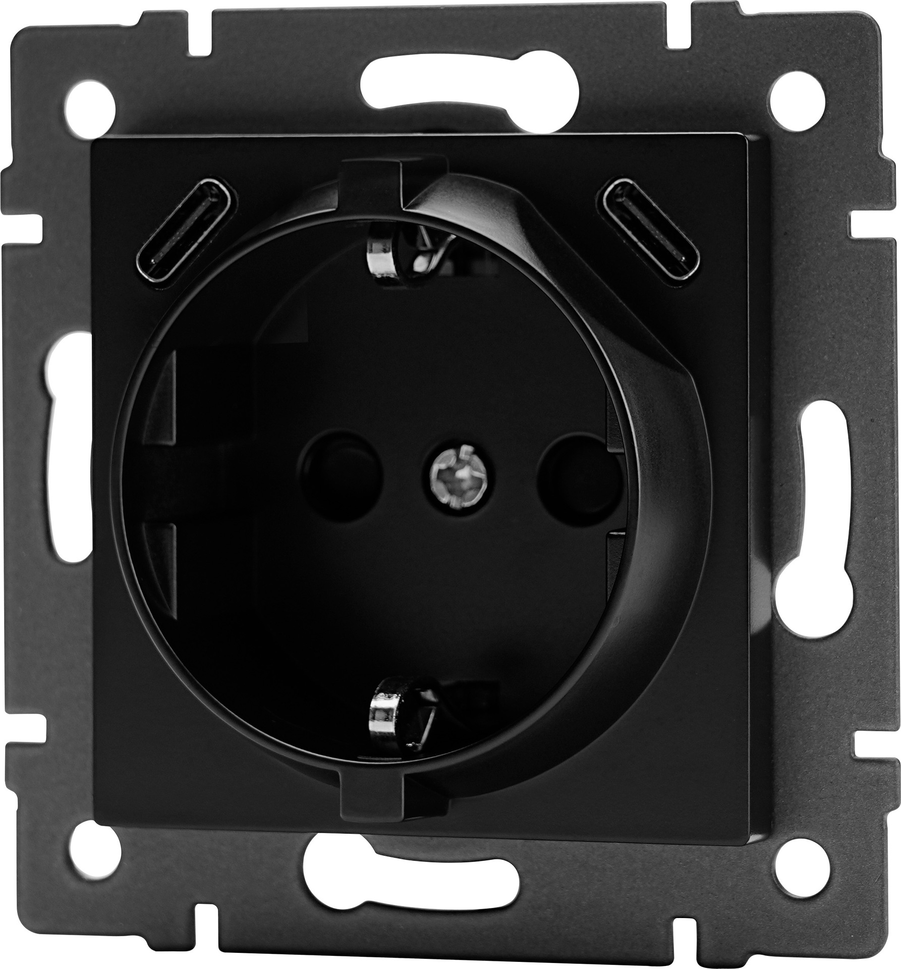 German socket with 2 usb(C+C)