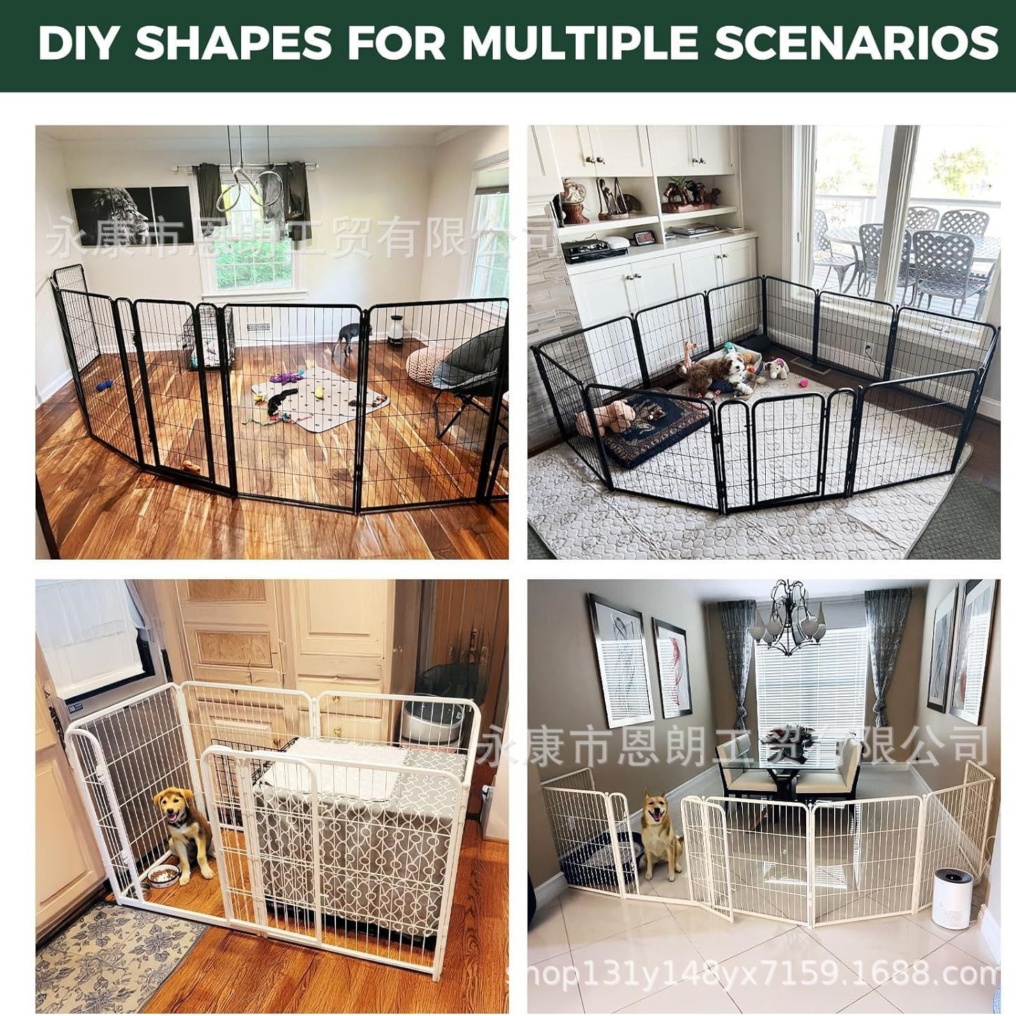 Cercas para perros interiores para cachorros y perros pequeños, negro, comercio exterior transfronterizo image 4
