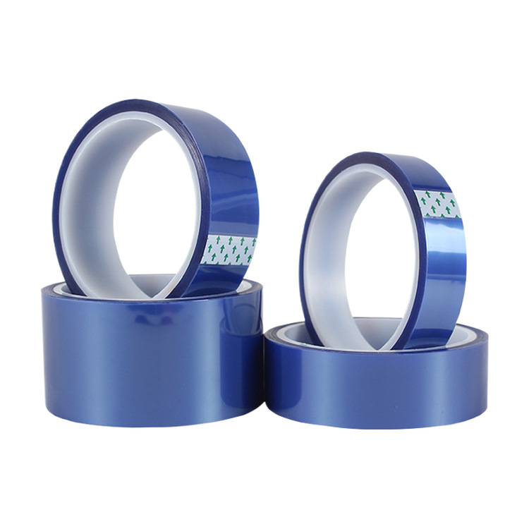 Venta al por mayor de fábrica de cinta azul de alta temperatura para pet placa de circuito de PCB galvanoplastia sin costuras pintura para hornear película protectora de enmascaramiento