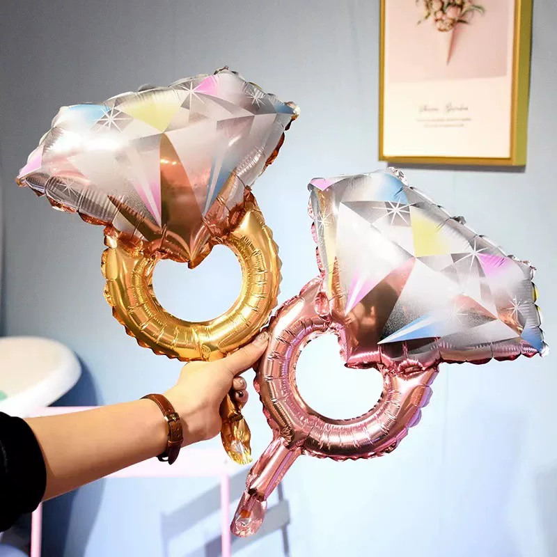 Wedding ring for St. Valentine's Day, commemorative balloon