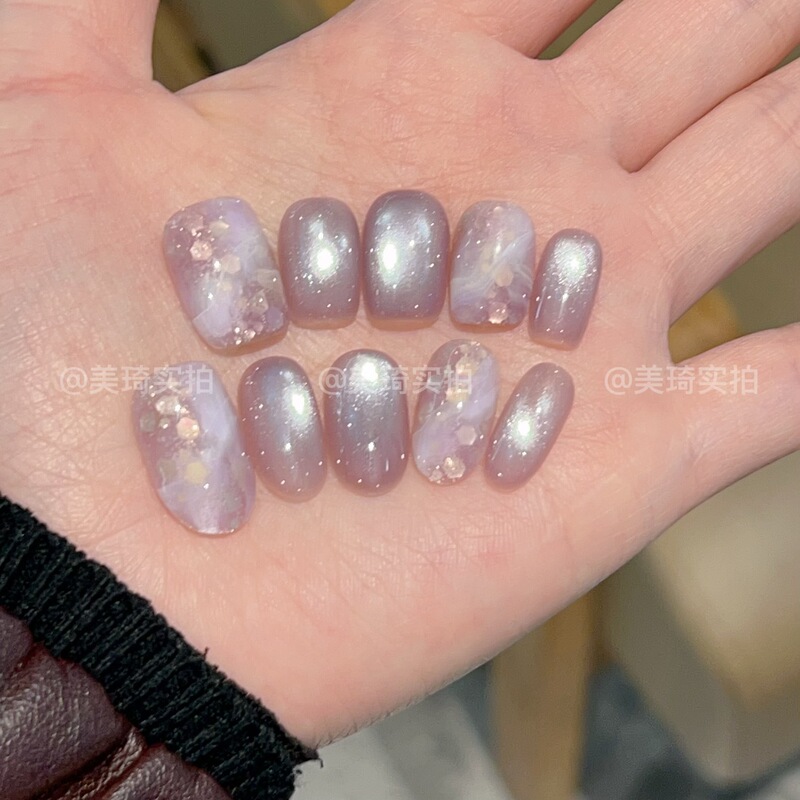 [Heart Purple] New Purple Fairy Cat's Eye Hand-worn Armor 340 Kit with Box