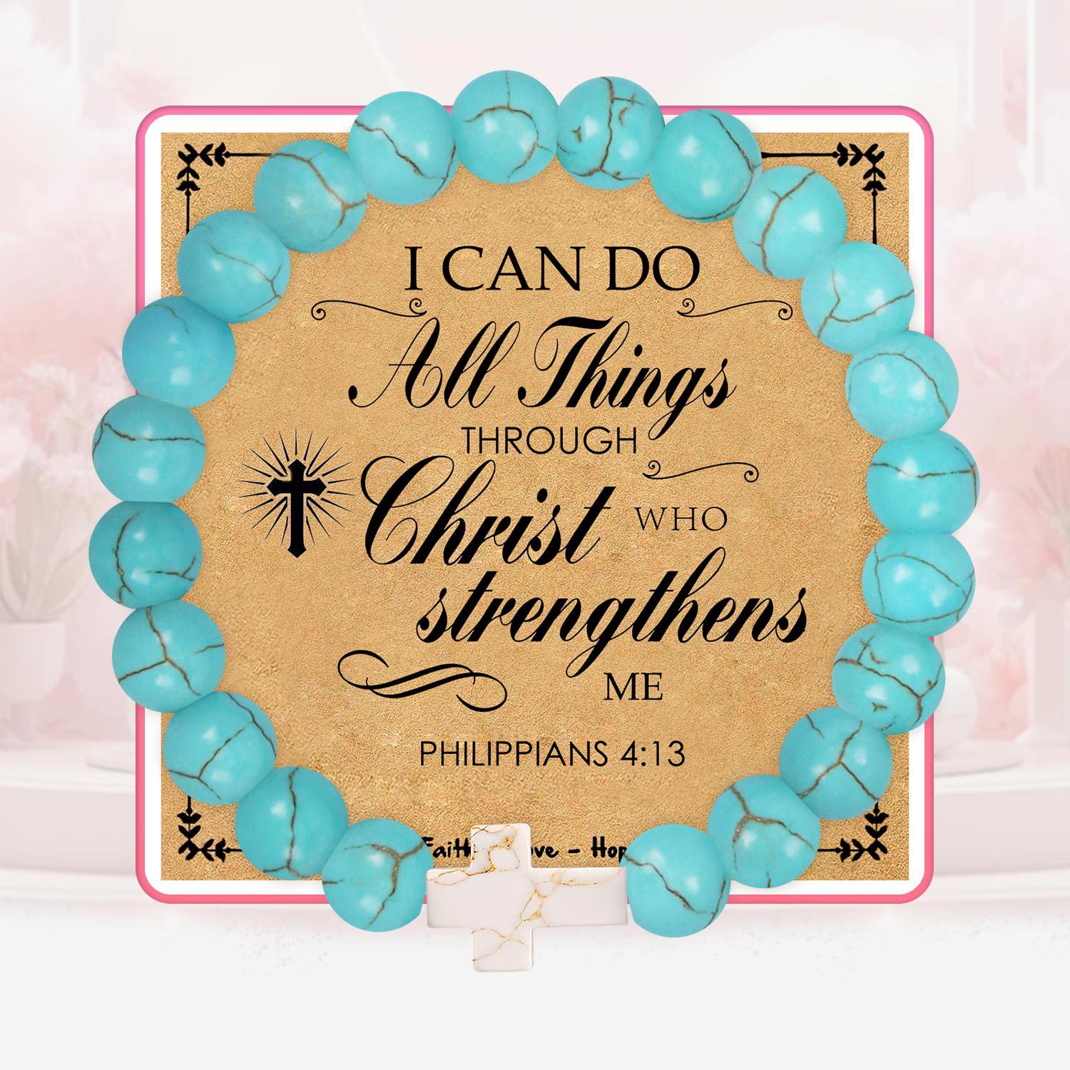 청록색 + I CAN DO 카드