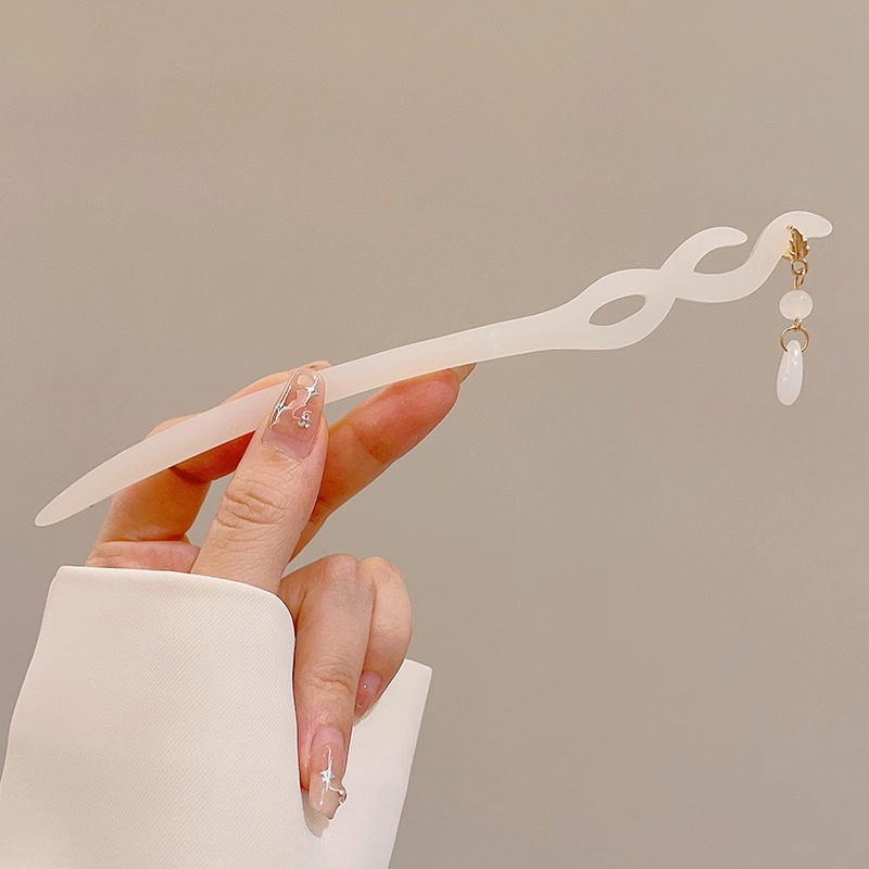 Horquilla de estilo antiguo nuevo estilo chino de alta gama Hanfu tocado estilo nacional borla horquilla paso a paso borla parte posterior de la cabeza horquilla hembra