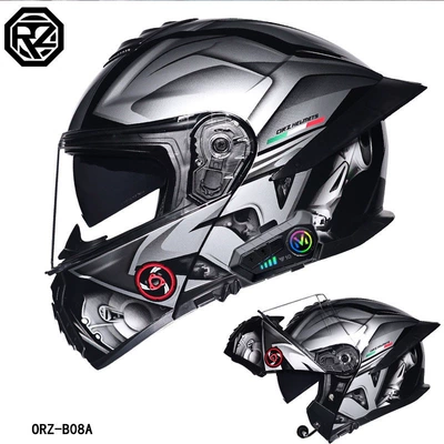helmet for motorcycle touring, suitable for all — Motosiklet dəbilqələri - m-gray-knight-transparent-y10-bluetooth-hard-microphone