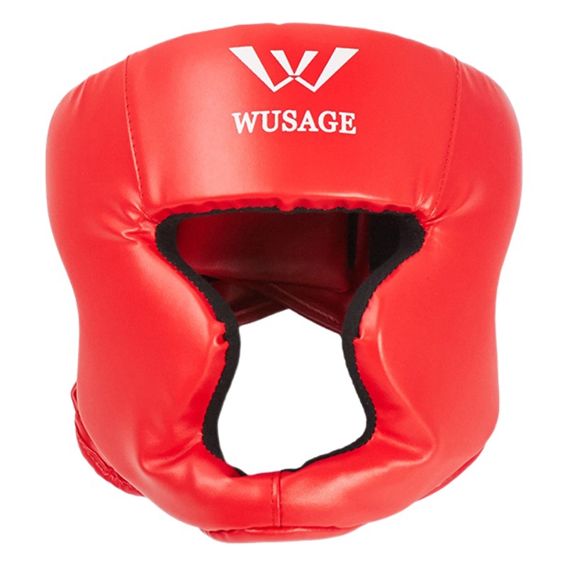 Cross-border WUSAGE boxeo protector de cabeza Sanda casco Mono Cara lucha taekwondo equipo de protección Muay Thai protector de cabeza protector de la boca