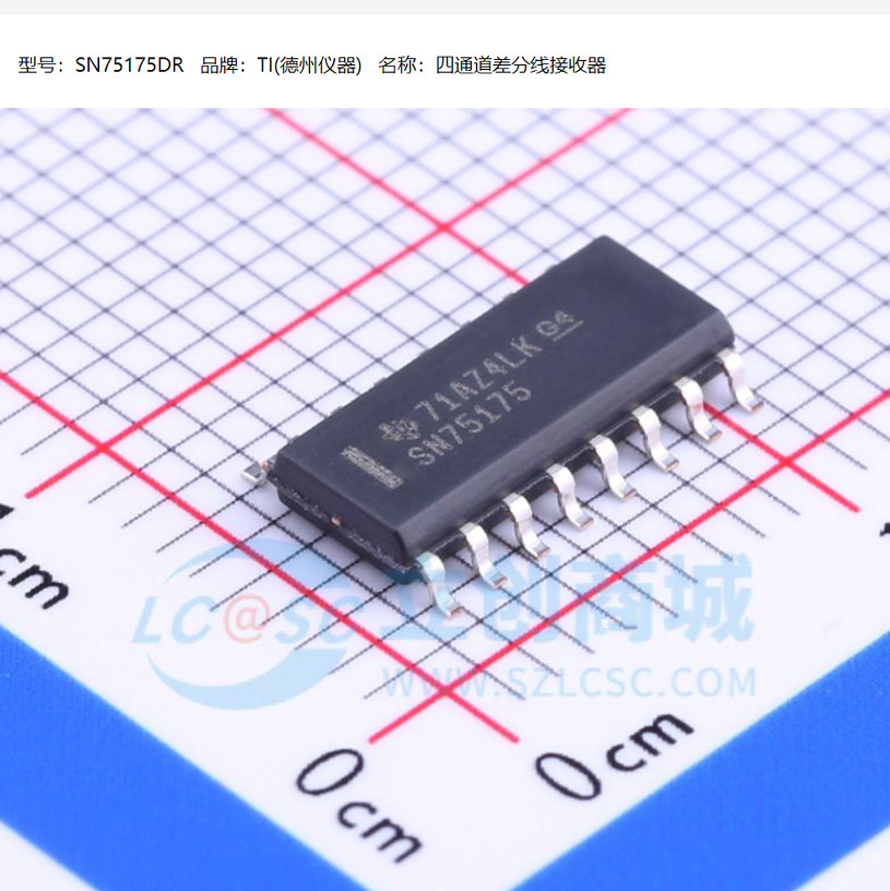 Sn75175Dr Sn75175D Four-Way Differential Line Receiver Package Sop-16 New Original