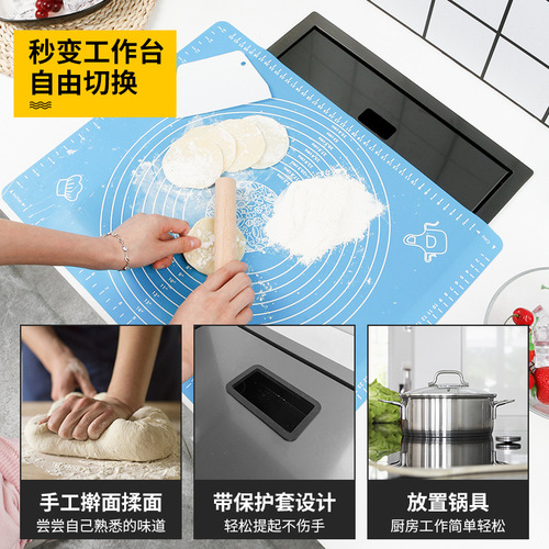 Invisible undermount kitchen sink single basin nano 304 stainless steel bar top island western kitchen mini dish basin with lid