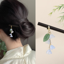 古风发簪简约流苏步摇木簪子女仿黑檀木头饰盘发汉服配饰古装发钗