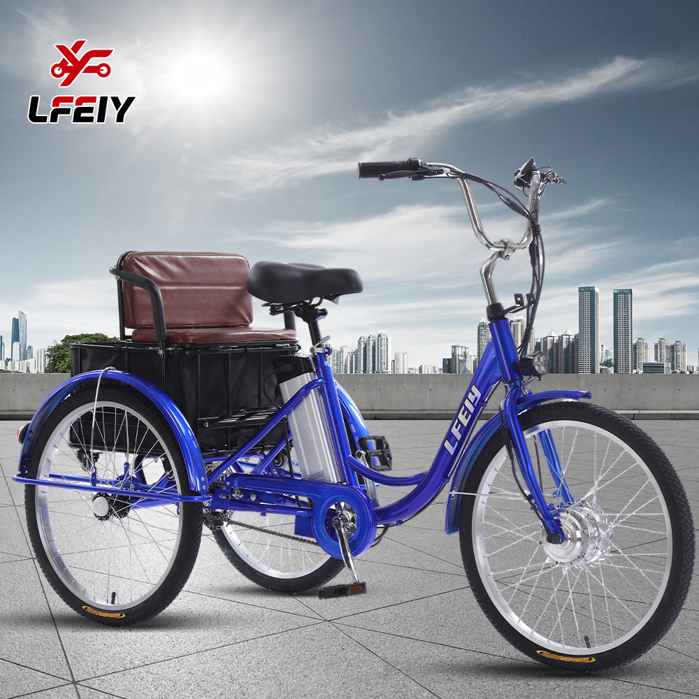 Electric three-wheeled bike for elderly