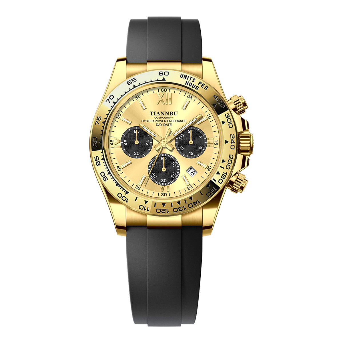 Tianbo Ditong Men's Watch Men's Fully Automatic Three-Eye Multi-Function Cross-Border Tape Men's Watch Dropshipping