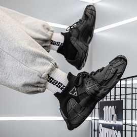 新款年夏季袜子鞋透气飞织网面运动鞋大码男鞋休闲鞋