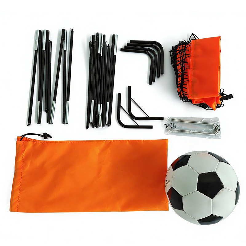 Fabricante suministra portería de fútbol infantil simple, plegable y portátil, equipo de entrenamiento de fútbol fácil de usar para uso en exteriores.