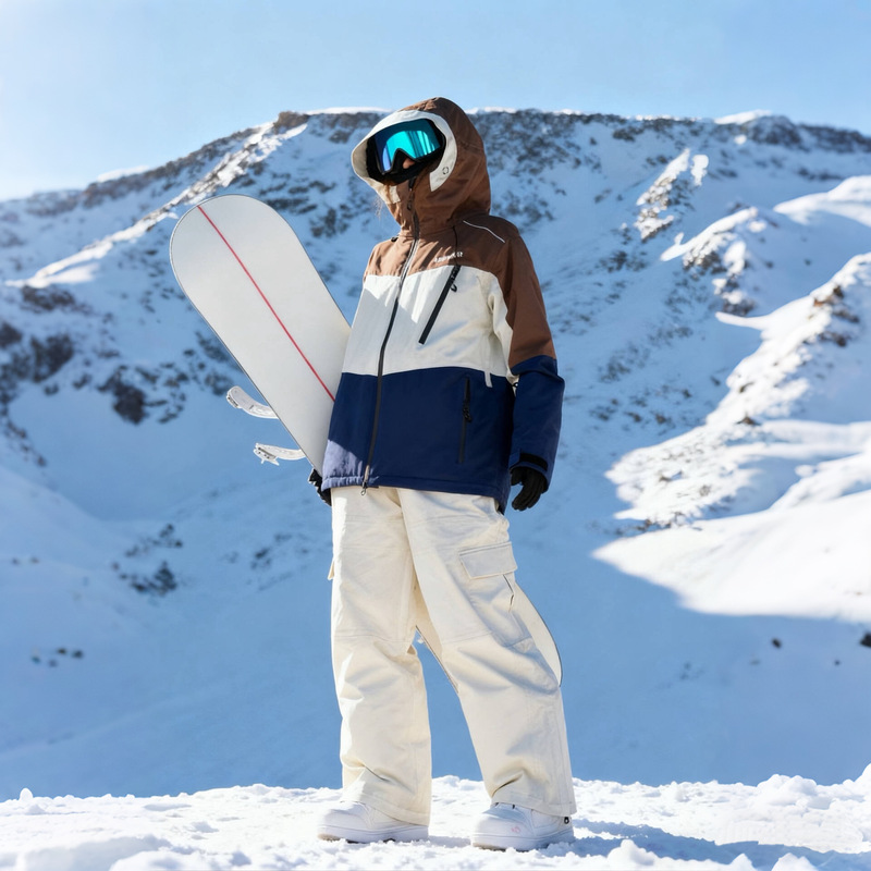 2025 New Ski Suit Men's Cotton Thickeneded Hard Shell Professional Waterproof Single Board and Double Board Ski Suit Women's Suit