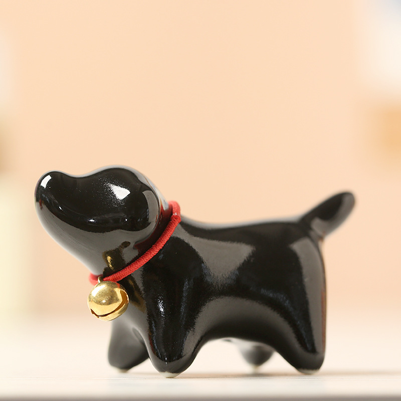 Cerámica lindo cachorro decoración mascota juego de té placa vista decoración de escritorio juego de té accesorios Casa Animal artesanía creativa