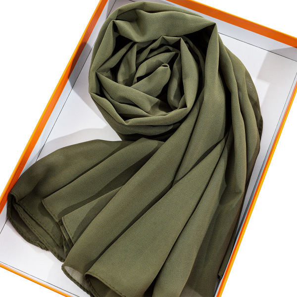 Solid color breathable shiffon scarf