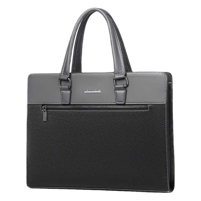Yingfeineo nuevos hombres de negocios casual que forma los hombres bolsa de gran capacidad ordenador portátil hombro bolsa de mensajero regalo