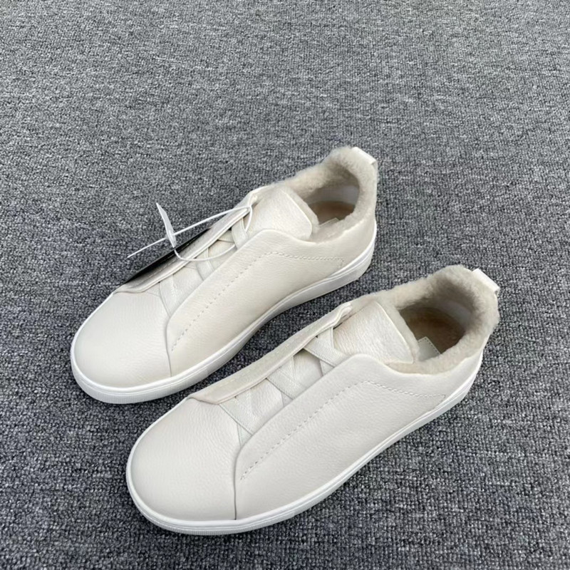 Z Brand Cross Elastic Band Fleece-Lined Men's Slip-On Sneakers, No-Tie Warm Casual Shoes, Slip-On Loafers, Genuine Leather Cotton Shoes Z Brand Cross Elastic Band Fleece-Lined Men's Slip-On Sneakers, No-Tie Warm Casual Shoes, Slip-On Loafers, Genuine Leather Cotton Shoes
