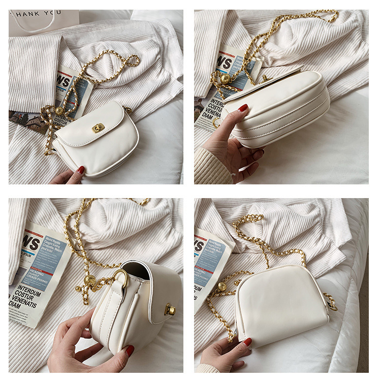 Fashion Chain Simple Shoulder Messenger Saddle Bag display picture 17