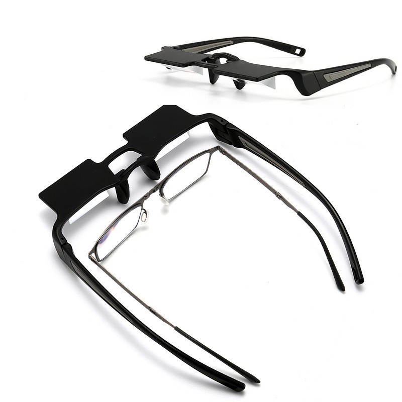 Lazy Glasses Tiktok Version Cross-Border Horizontal Refractive Prism Lying-Down Entertainment Gadget Men's High-End Sunglasses