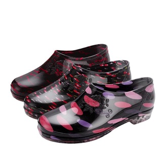 Factory direct supply 818 women's low-top rain shoes ingot shoes shallow mouth waterproof low heel adult kitchen non-slip water shoes