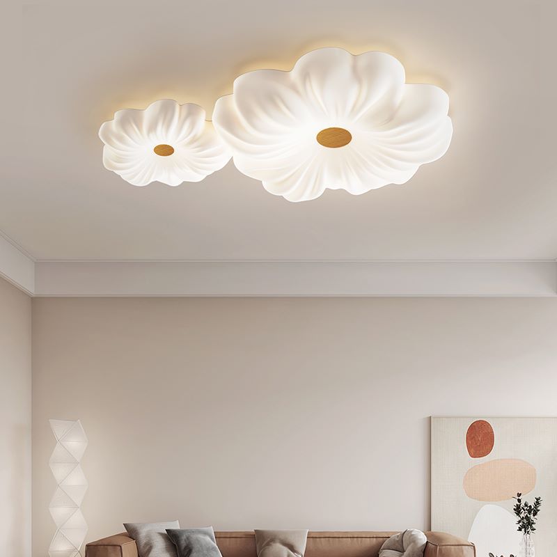 奶油風全光譜客廳燈吸頂燈高級感主臥室燈現代簡約房間燈中山燈具