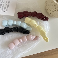 跨境PC新款百搭蝴蝶结香蕉夹后马尾发夹气质简约高级夹子发饰头饰