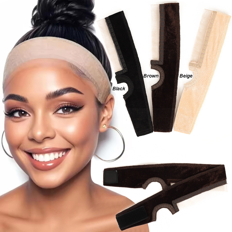 Velvet Lace Hairband for Wigs, Ear-Patch Style Silicone Hairband, Lace Adjustment Strap, Lace Wig Grip Velvet Lace Hairband for Wigs, Ear-Patch Style Silicone Hairband, Lace Adjustment Strap, Lace Wig Grip