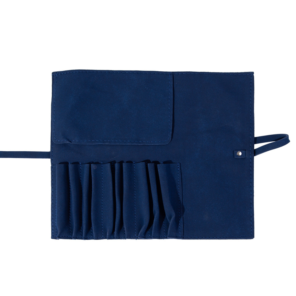 Zoelya herramientas de maquillaje portátiles enchufe de piel de venado bolsa de almacenamiento 14 12 10 bolsas de maquillaje de gato azul