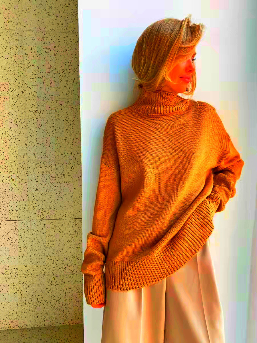 ​​Luxury Lambswool Turtleneck Sweater – Slim Fit Winter Pullover In 9 Seasonal Colors​​_voghion.com