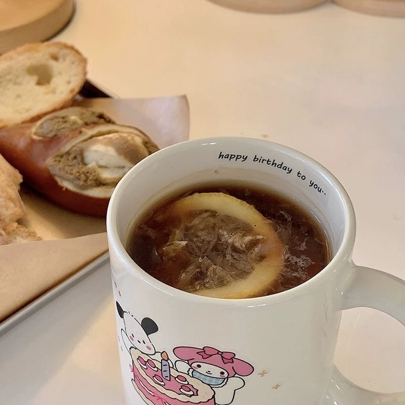 Милая керамическая кружка с щенком, красивая, для дня рождения, кружка для завтрака, молочная/кофейная кружка