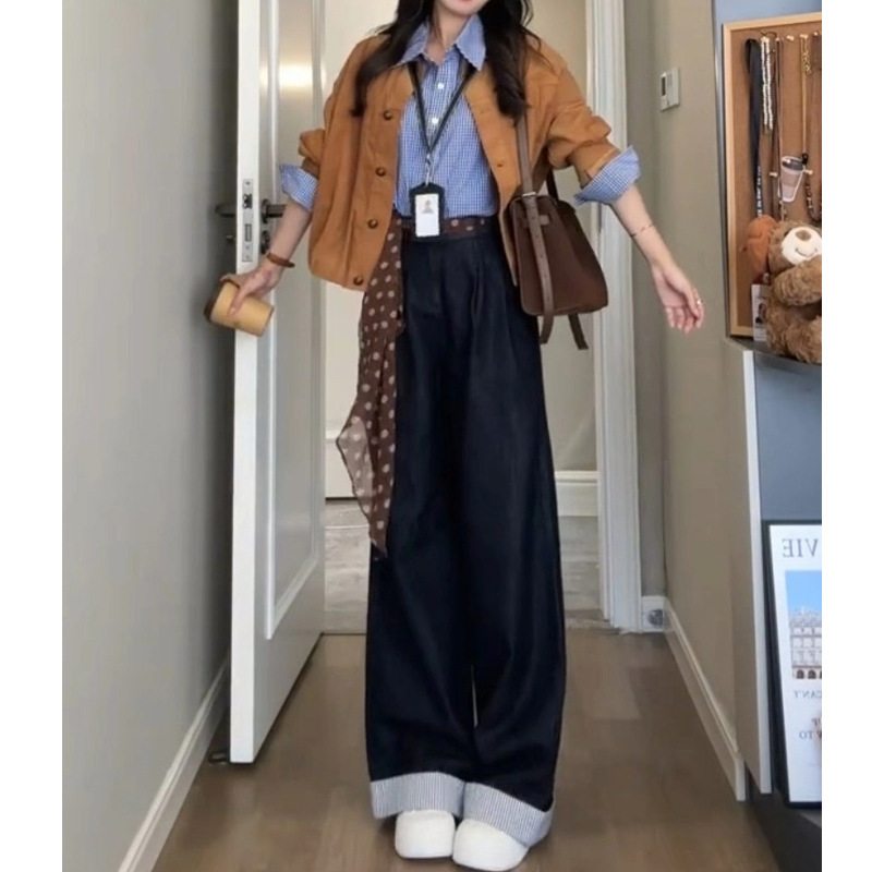 复古灯芯绒巴恩风花苞外套女2025年秋季新款韩系休闲百搭宽松上衣|undefined