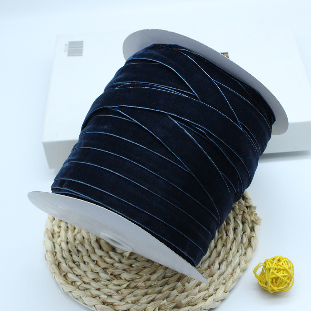 2cm unilateral banda de flocado ropa hecha a mano DIY accesorios, regalo de pastel embalaje de seda de terciopelo