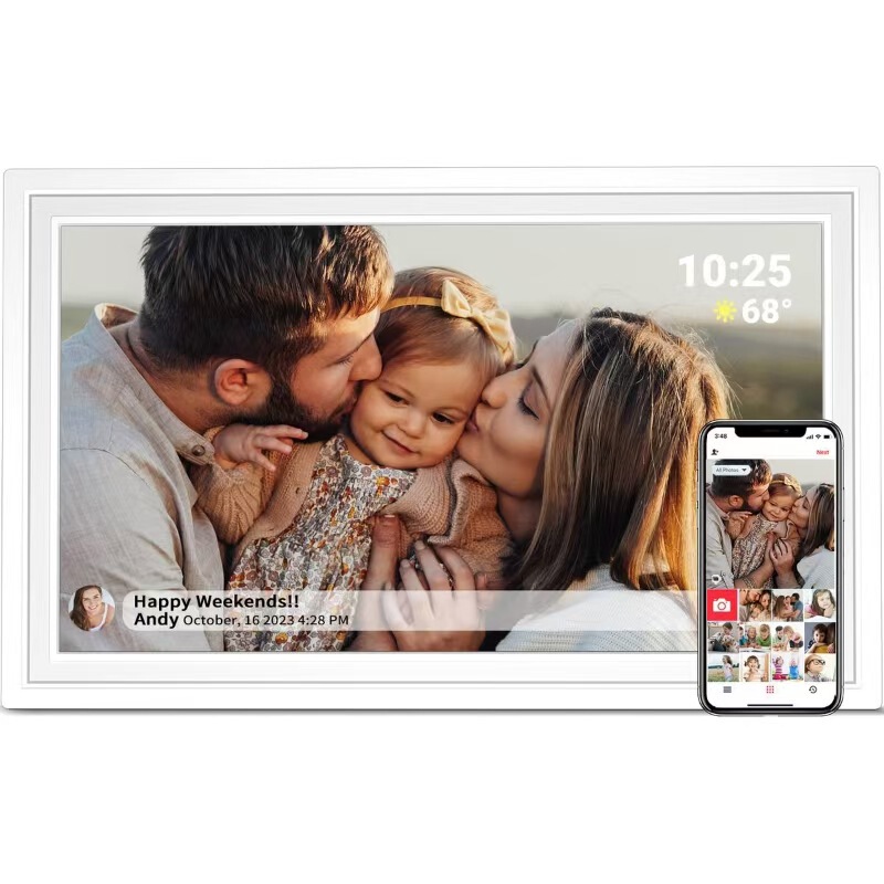Amazon's Best-Selling Large-Size 15.6-Inch Smart Wifi Cloud Photo Frame with Mobile App Interactive Reviews Digital