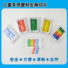 顕微鏡児童プラスチック切片児童プラスチック標本生物実験スライド標本12枚一箱
