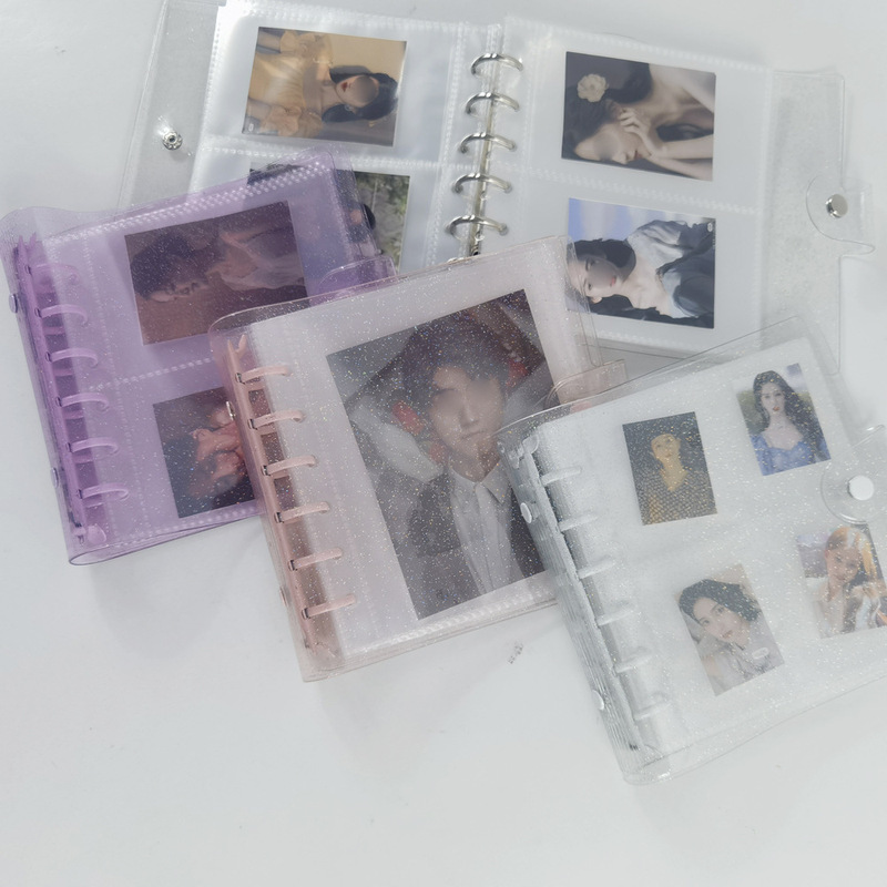 Wholesale supply of color clip A7 loose-leaf PP photo album Polaroid album 5 x 5 sticker storage book Wholesale supply of color clip A7 loose-leaf PP photo album Polaroid album 5 x 5 sticker storage book