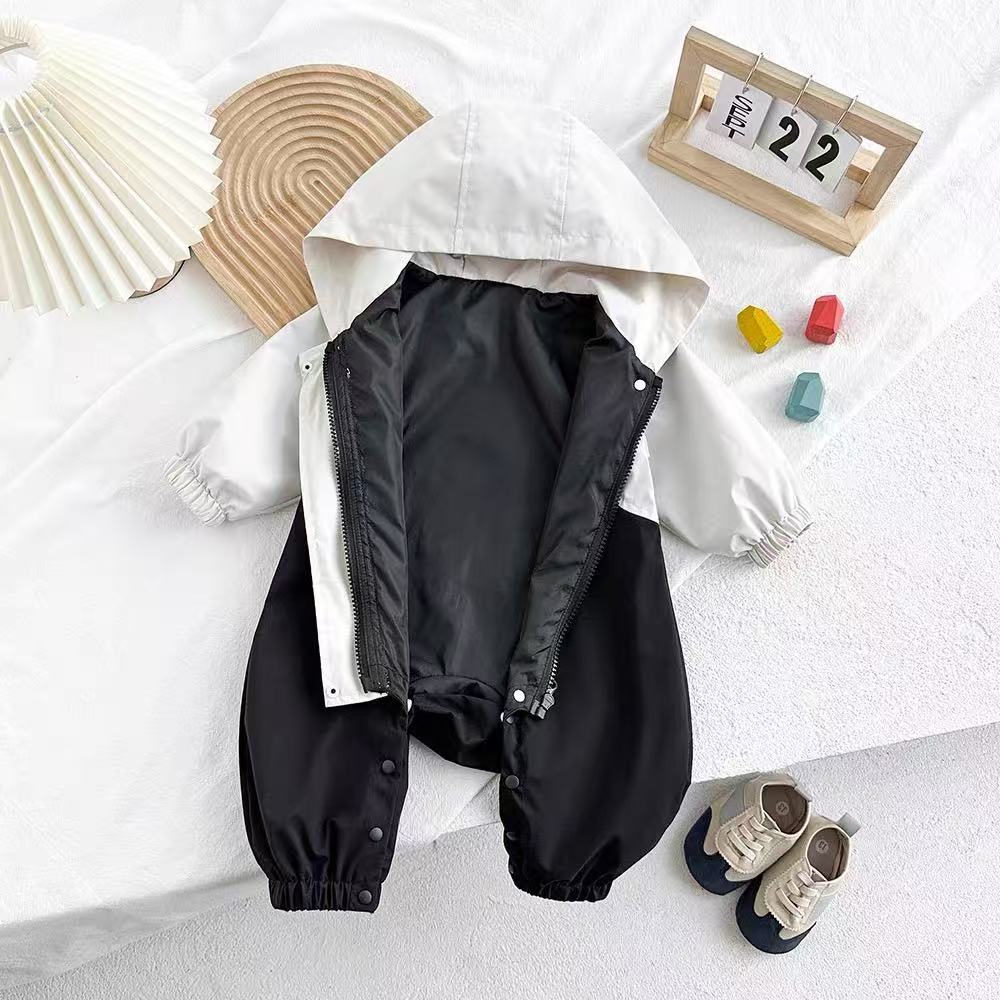 Ropa de bebé versión coreana de la hermosa chaqueta de una pieza de la celebridad de Internet