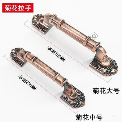 Ft sliding room door handle sliding door iron door anti-theft large handle bronze universal wooden door open-fitting old-fashioned zinc