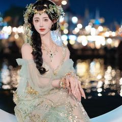 グリーントラベル写真ホットな新しい写真西部漢服エキゾチックな衣装敦煌飛天西双版納王女