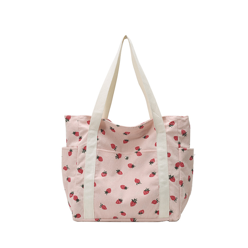 2025 verano nuevo bolso de mano de gran capacidad simple estilo universitario de moda ocio de tela de meandarra bolso de hombro