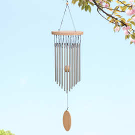 欧美爆款22管金属实木铝管跨境风铃创意家居创意挂饰礼品