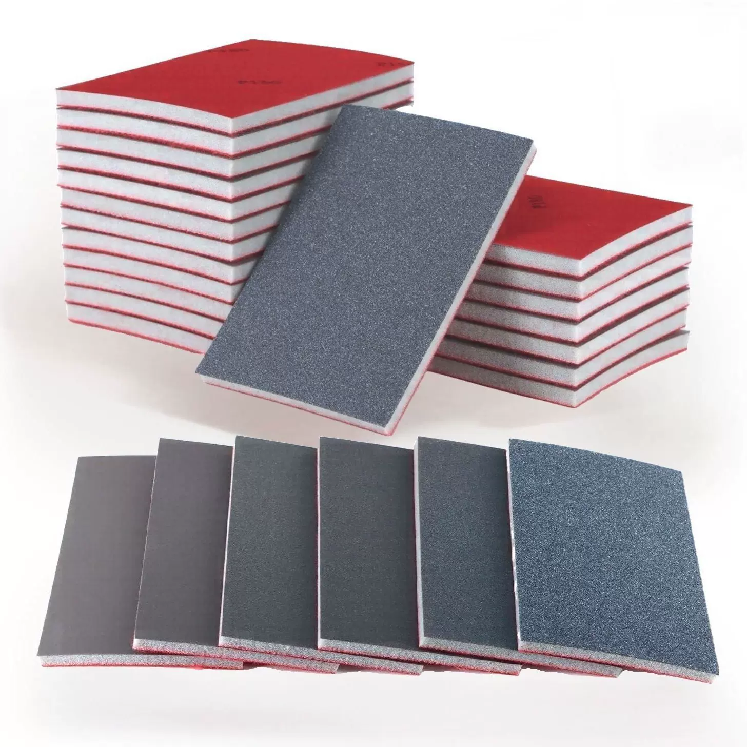 跨境热销70x100海绵砂纸干湿两用汽车漆面打磨抛光植绒砂纸亚马逊