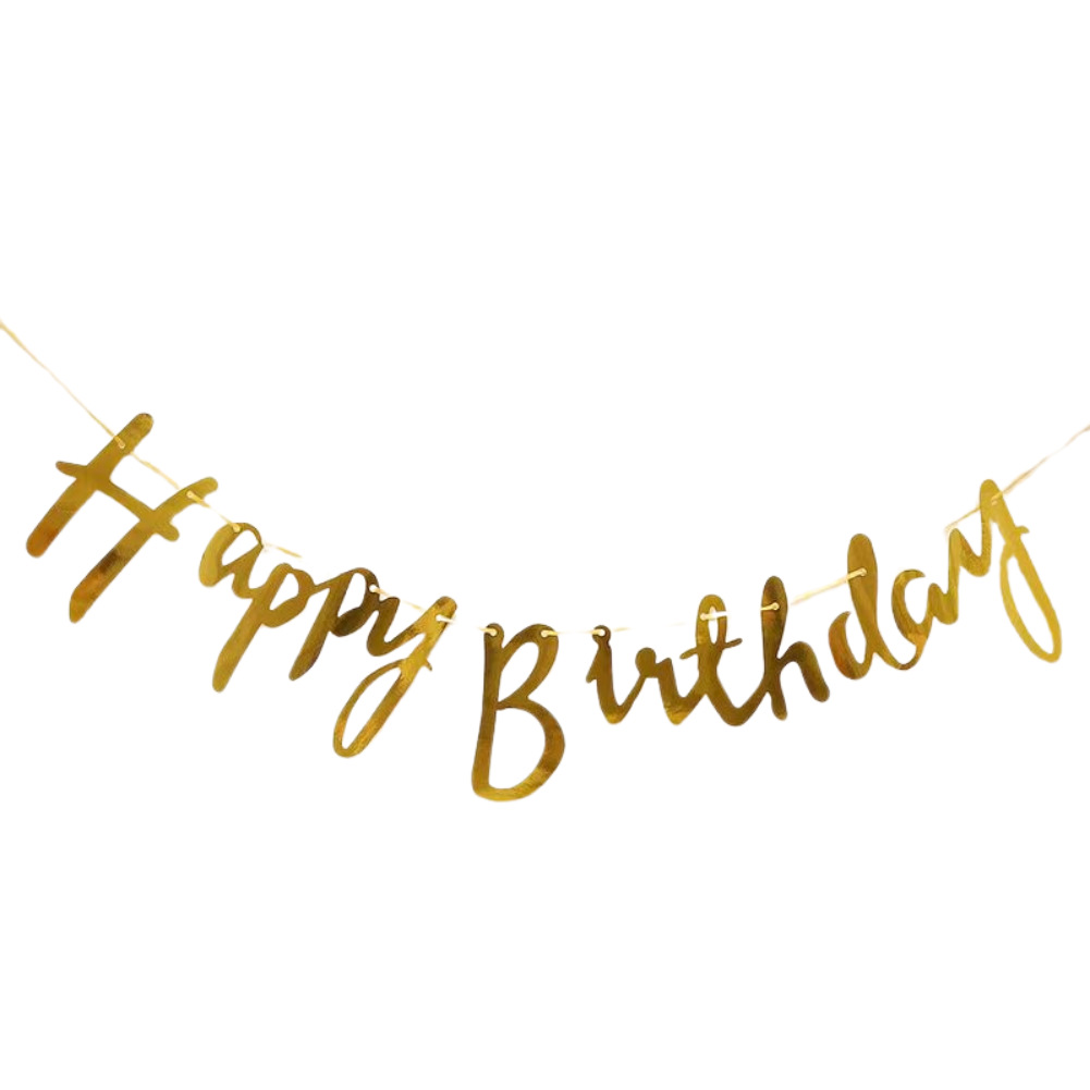 Feliz cumpleaños tira de la bandera para niños decoraciones de cumpleaños bandera de cola de pescado inglesa estampada bandera de dibujos animados