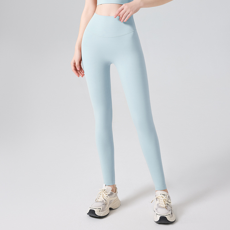 Pantalones de yoga para mujer, nuevo modelo N66, leggings deportivos ajustados de cintura alta de Lycra, levanta glúteos, para correr y hacer Pilates, ideales para hacer ejercicio al aire libre.