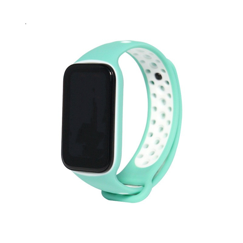 Adecuado para rojo mi pulsera 2 Correa de silicona reemplazo agujero de dos colores redmi inteligente band2 Nike correa de muñeca