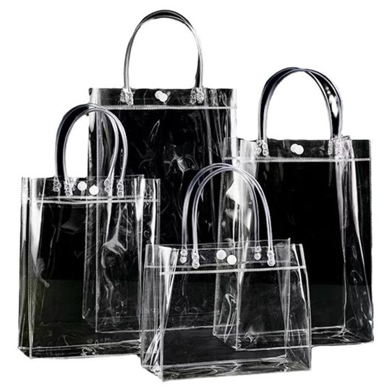 Plastic Transparent PVC Handbag Tanabata Valentine's Day Gift Bag Wedding Accompanying Gift Bag Ins Wind Wedding Candy Bag