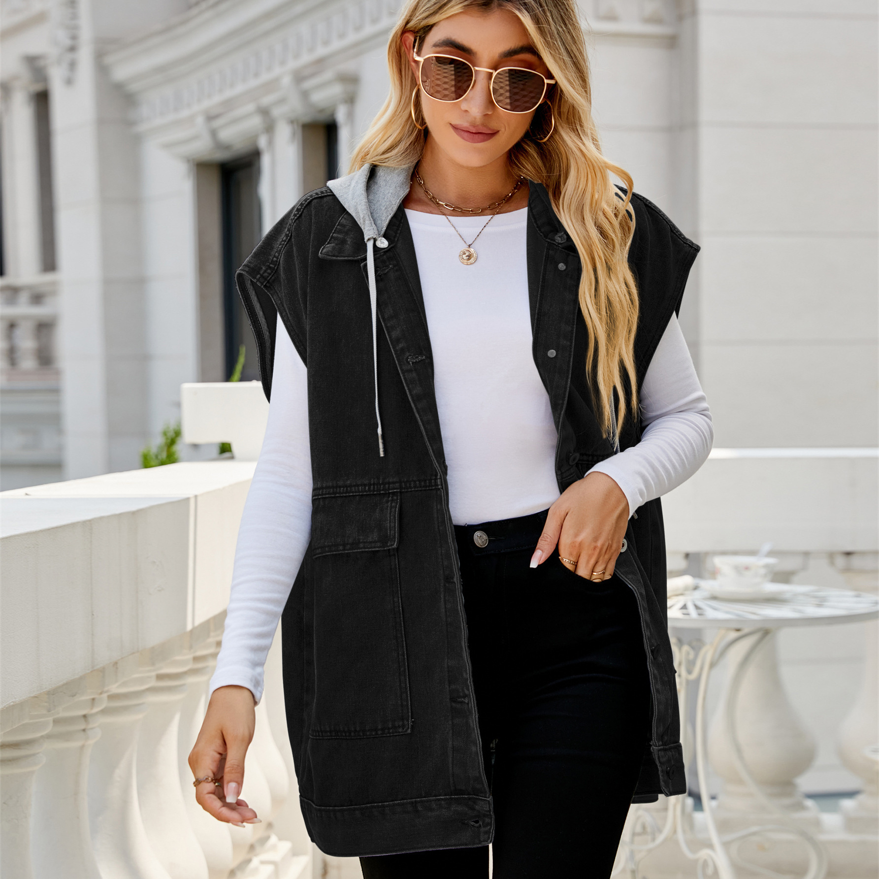 Women's Streetwear Solid Color Pocket Denim Jacket display picture 53